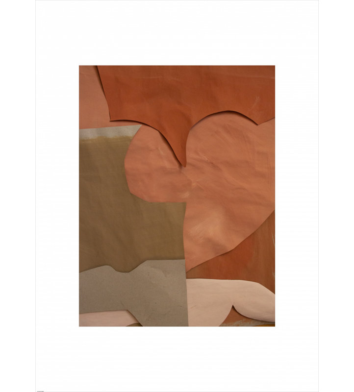 Earthy Leather Abstract by Cyrille Gulassa — Abstract Wall Art, 24 × 36, Framed Canvas, Gold