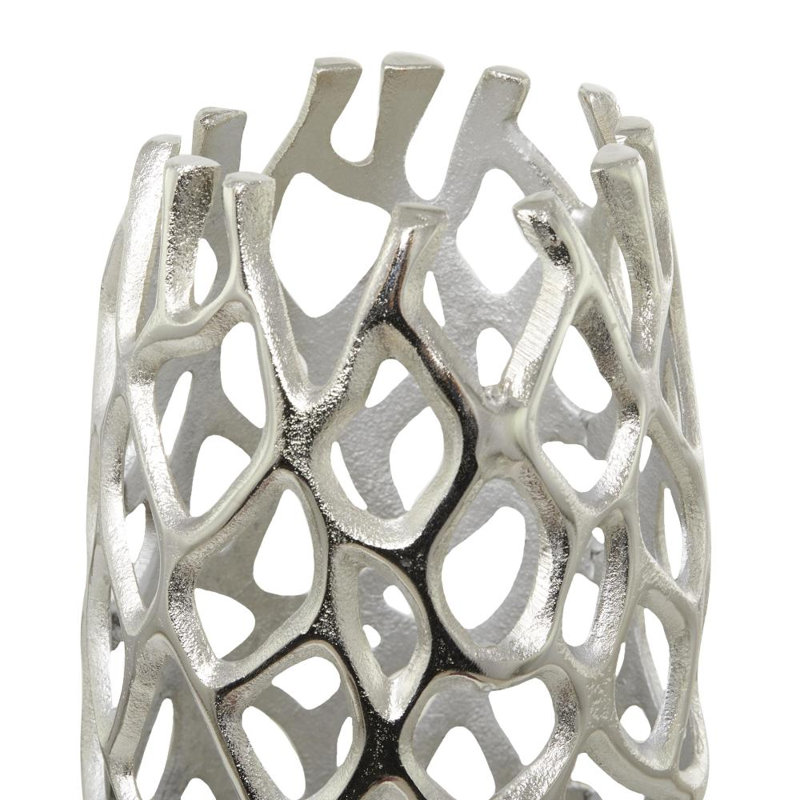 Vase Bodo, Argent, H 45 po x l 10 po x P 10 po