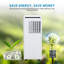 9000 BTU 3-in-1 Portable Air Conditioner, Energy Class A AC Unit with Cooling, Dehumidifier and Fan Modes, Digital Display, 24H Timer, Remote Control & Window Kit for Home Office