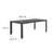 Tahoe Rectangular Outdoor Patio Aluminum Dining Table In Gray