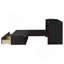 Lit escamotable double avec port USB et grand tiroir, espresso