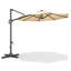 Parasol d'extérieur en porte-à-faux 10 pi avec rotation à 360 degrés pour la piscine et le jardin