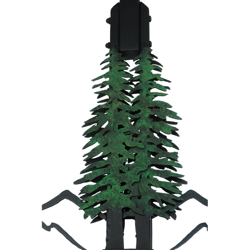 46" L Winter Pine Tall Pines 3 Lt Pool Table Lights, 28.25''