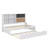 Charming Twin-Sized Daybed With Integrated Shelves, Chalkboard Design, And Pull-Out Trundle Bed