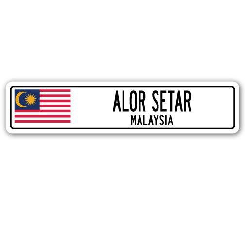 Panneau de signalisation en aluminium Bassler Alor Setar, Malaisie, H 8 po x l 36 po x P 1 po
