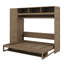 Lit escamotable avec garde-robe, tiroirs et tablettes ouvertes Murphy