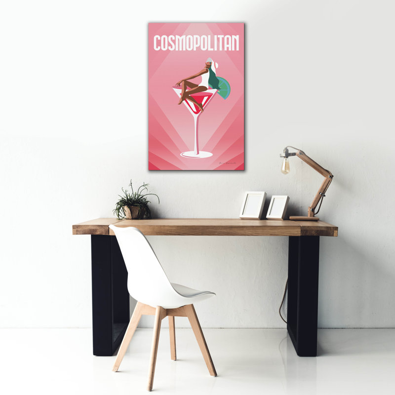 "Epop Graffiti" Cosmopolitan "par Omar Escalante, art mural sur toile, H 40 po x l 26 po