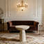57.5x57.5cm Side Table Pedestal Sofa Table Stone-effect  Coffee Table