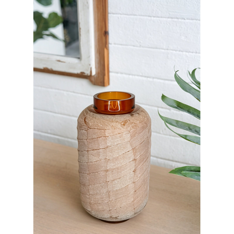 Vase en verre D6.5X10.5 "