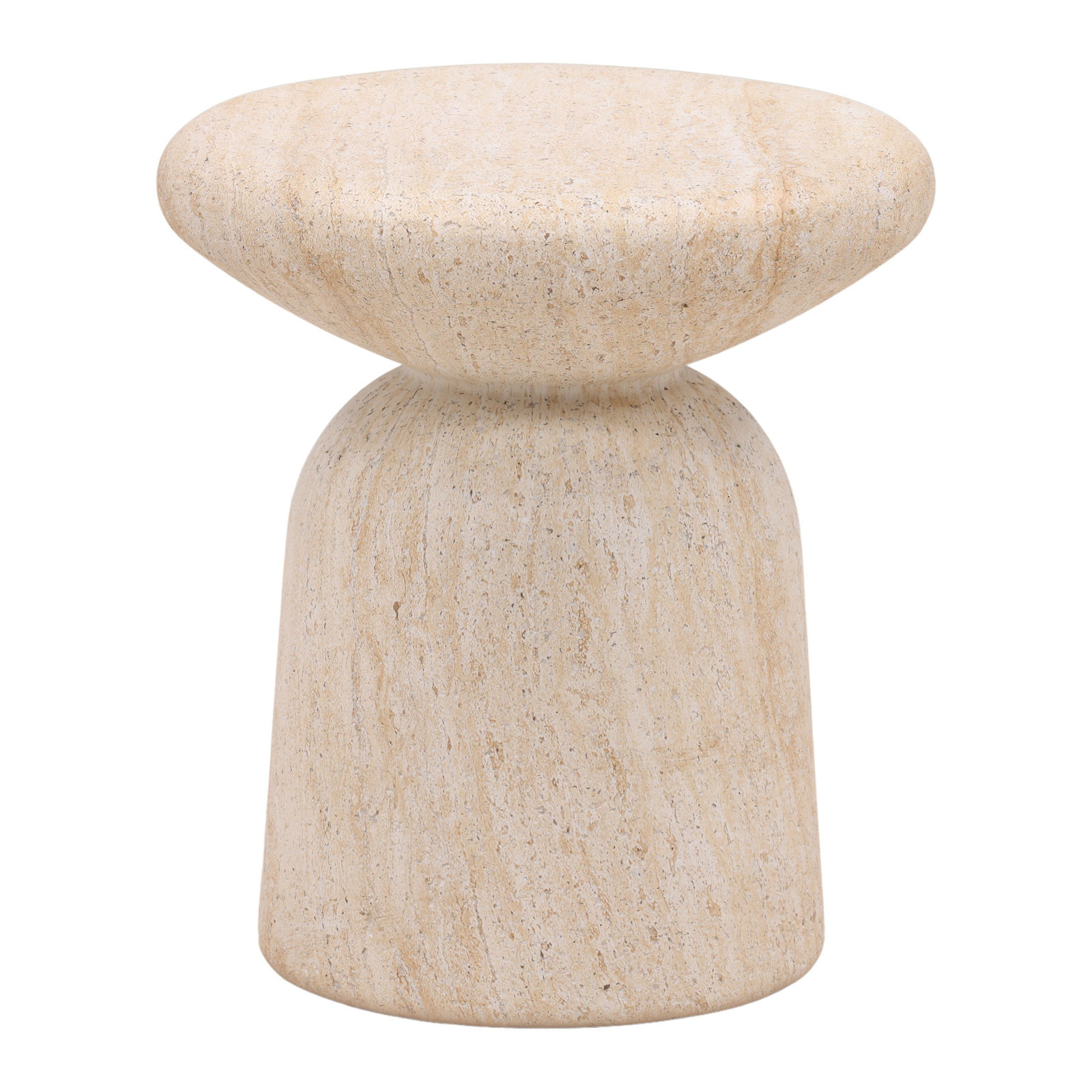 16.6'' Concrete Outdoor Side Table, Natural