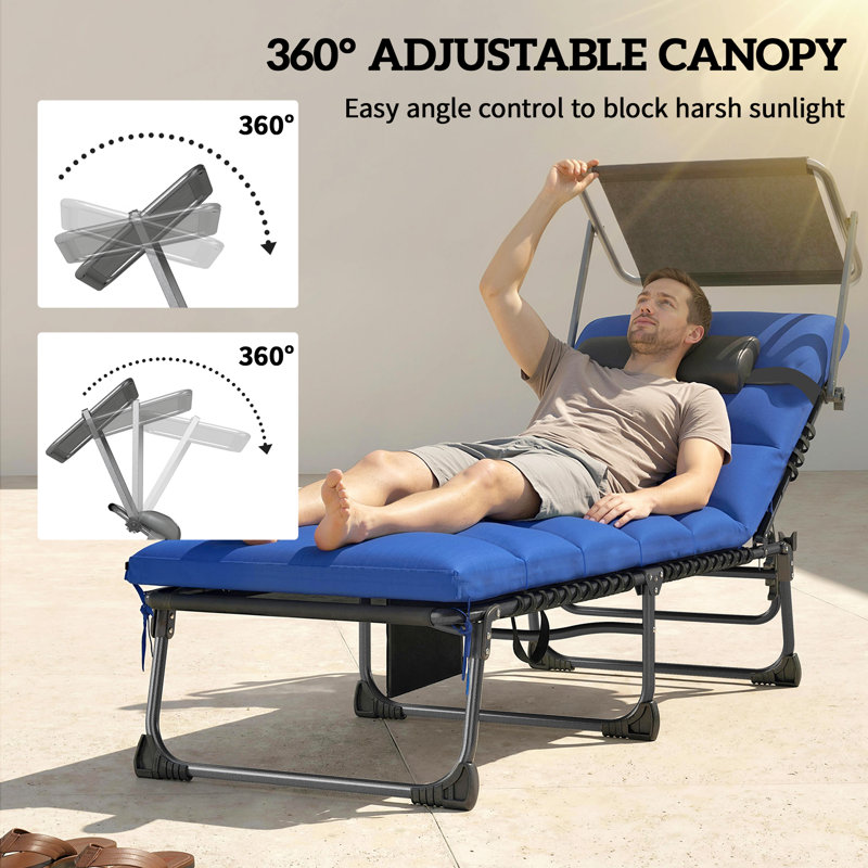 Outdoor Lounge Chair, Dark Blue