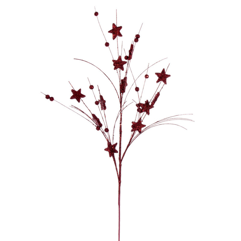 Vaporisateur 33 "Star and Ball Glitter, 6 par sac., Rouge bourgogne