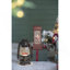 Cabine téléphonique de Noël 4 x 4 x 10 po éclairant l'eau avec le père Noël au téléphone, 3 piles AA requises