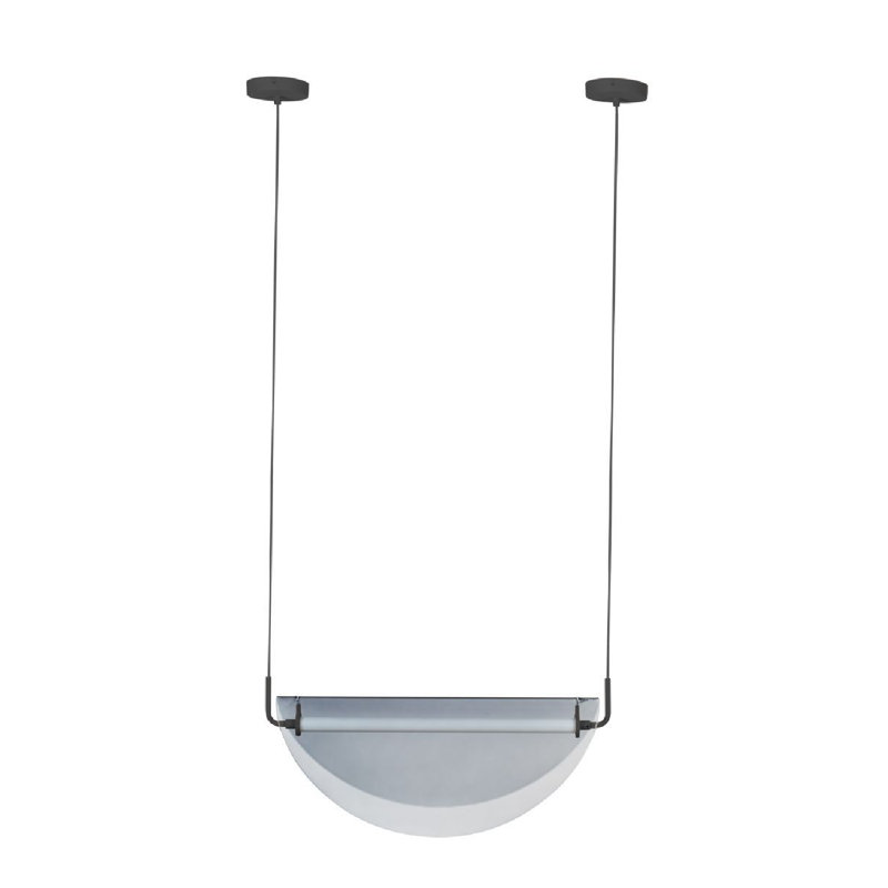 Luminaire suspendu géométrique unique à 1 lumière Rani, Fumée