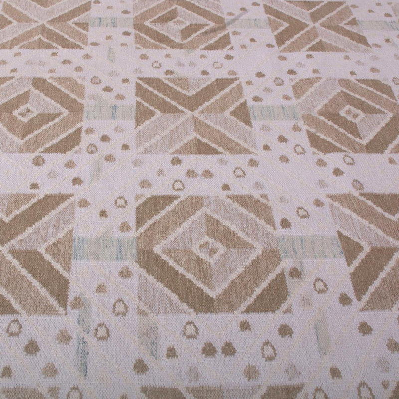 Rug & Kilim’S Scandinavian Geometric Beige Brown And White Wool Rug, Rectangle 10' x 14'