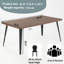 Ensemble de table pour la vie, table de style moderne classique de 63 po avec 4 chaises pivotantes multifonctionnelles pour le salon, la fête et le chat-256409148