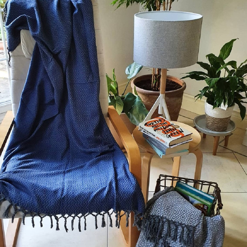 Schwindt Snugglie Throw, Cobalt Blue