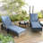 Outdoor Lounge Chair Cushion Set of 2, UPF50+ 200gsm Fabric and 25D High-Density Foam, Foldable Patio Chaise Lounge Cushion Set, Fade Resistant for Lawn Pool, 76" x 23"-2014571775