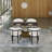 Fairy 5-Piece Modern Rectangular Sintered Stone Dining Table Set With 4 Solid Wood Chairs-114865222-114865223