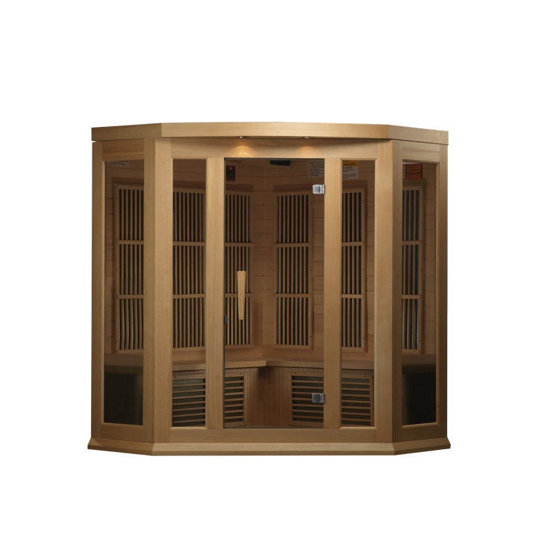 Dynamic Infrared Maxxus 3 - Person Bluetooth Compatible FAR Infrared Sauna in Hemlock