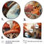 «Orange Bridge Whimsical Archway» sur toile, reproduction de 3 pièces-984616900-963295962