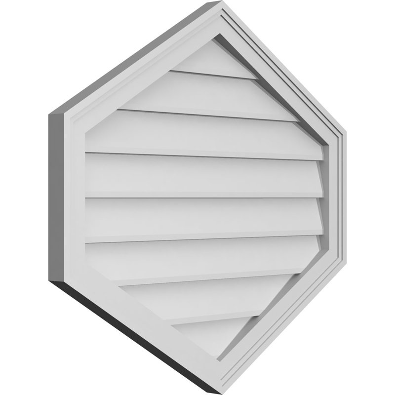 Ventilé vertical à pignon vertical 7/12 po, H 28 po x l 30 po x P 1,5 po