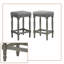 Ensemble de 2 tabourets de bar traditionnels avec pieds en bois tournés, garniture cloutée pour la cuisine et le bar à la maison-1781082891-1781082888