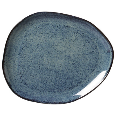 Porto Brasil Denim Commercial Dishwasher Safe 12.2'' Stoneware Dinner Plate , Set Of 6 In Blue