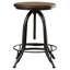 Swivel Solid Wood Adjustable Height Bar Stool-1527546247