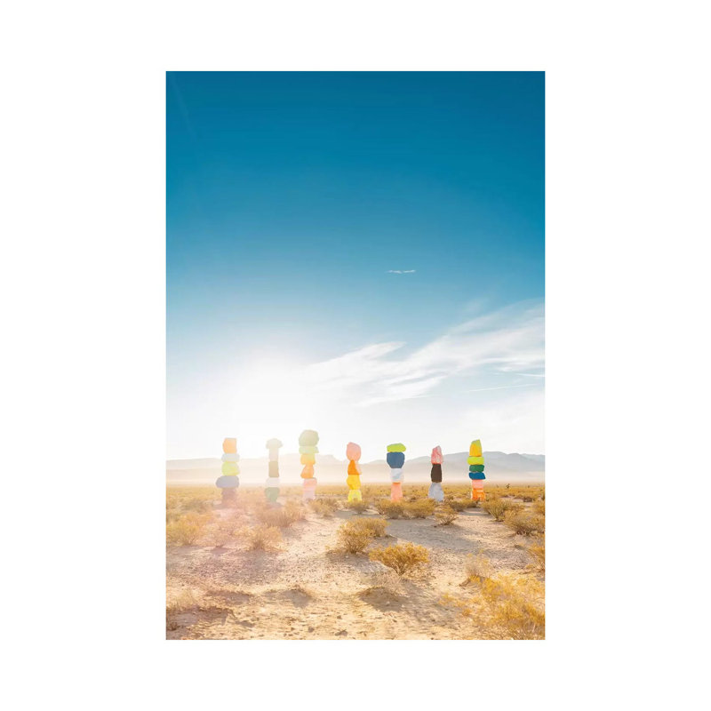 Seven Magic Mountains Sunrise by Bethany Young - Print on Canvas, Wrapped Canvas, 30.48cm H x 20.32cm W x 1.91cm D
