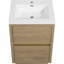 Meuble-lavabo autoportant 24 po avec lavabo, meuble-lavabo avec comptoir en résine de pierre et tiroirs à fermeture en douceur 24 po-8798753-8798755