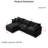 105" Modular L-Shape Sectional with Ottoman, Soft Chenille Fabric, 3-Seat-1438868636
