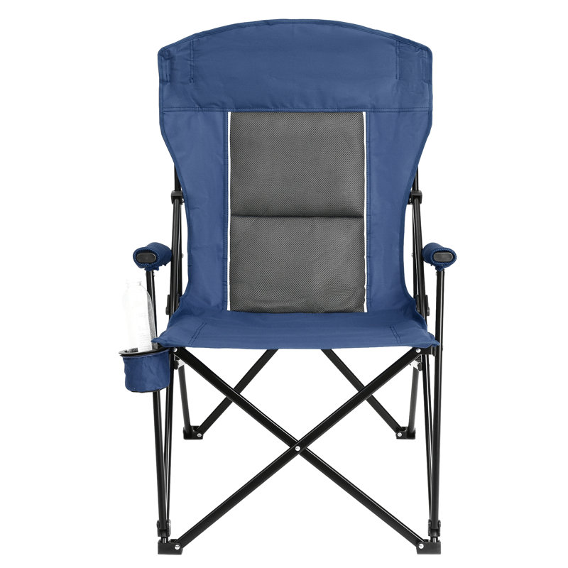 High Back Lawn Chair For Adults, 250lbs Support, Breathable And Fabric, Navy Blue, Easy To Store Carry, Great Garden Adults In Outdoor Settings, Support 250lbs, Collapsible Transport, Wear -
