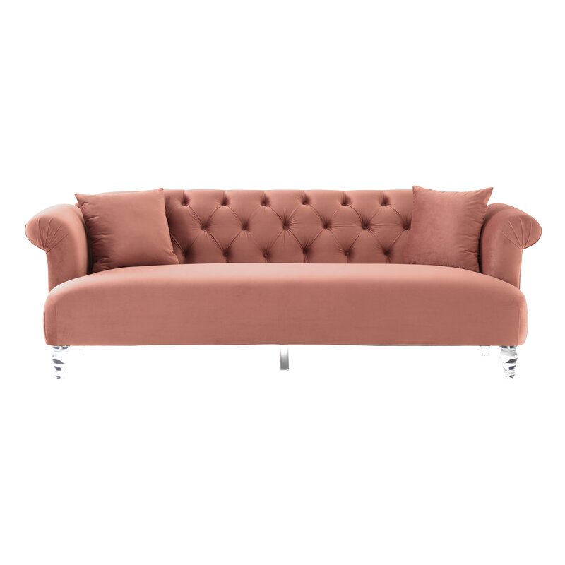 Rosdorf Park Kingsville 88.49'' Velvet Sofa & Reviews | Wayfair