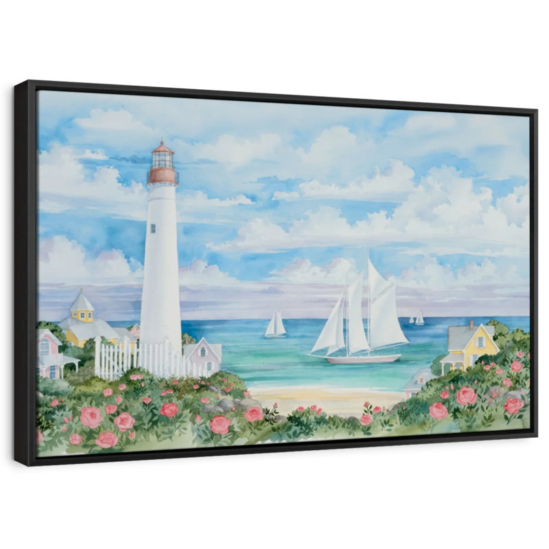 " Ocean View Lighthouse ", 37" H x 25" W
