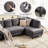 95" Upholstered L Shaped Sofa Modern Sectional-926521337