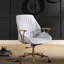 Chaise de bureau en cuir véritable-101954824