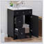 Meuble-lavabo de salle de bain avec lavabo en céramique et 2 tiroirs-450443877-450443872
