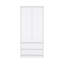 Armoire 2 tiroirs, porte double, tringle-1137457275
