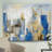 City Blues II - Print on Canvas-22481558