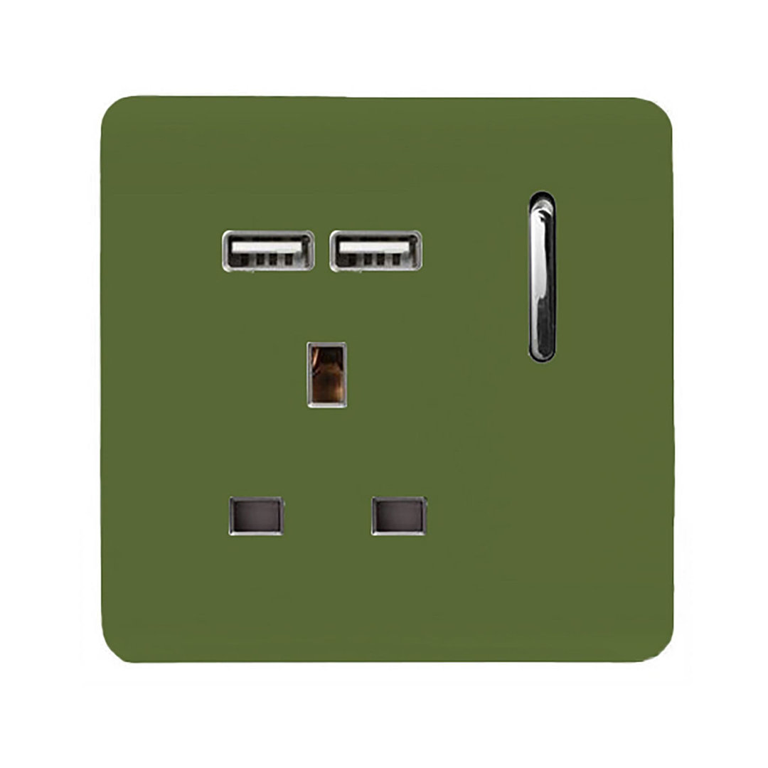 Trendi Switch 1 Gang USB 2100mA Plug Socket