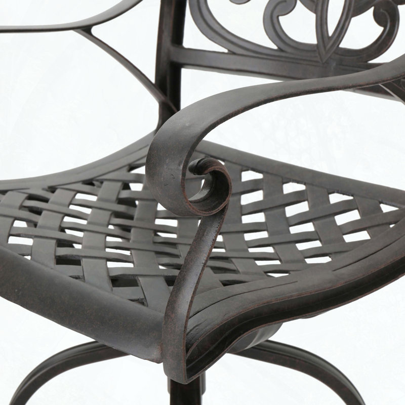 Tabouret de bar pivotant en fonte d'aluminium