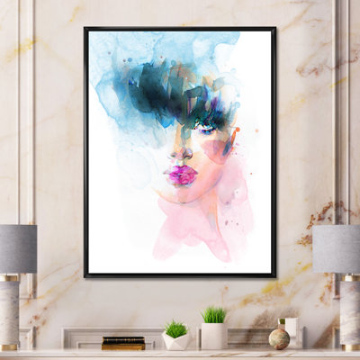 Abstract Portrait Of A Woman In Pastel Tones " Portrait Of A Woman In Pastel Tones " Painting Print