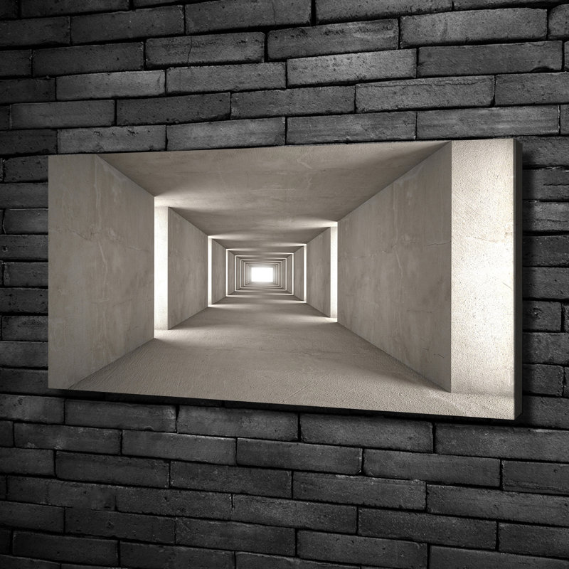 Concrete Tunnel - No Frame Print on Canvas