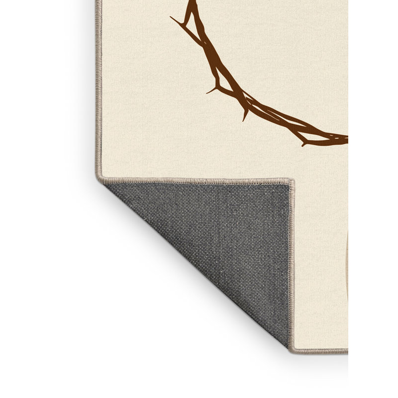 Tapis doux moelleux et minimaliste beige Suydam, 7 x 10