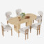 Ensemble de table de cuisine ovale à double piédestal-223772544-221402299-223772546