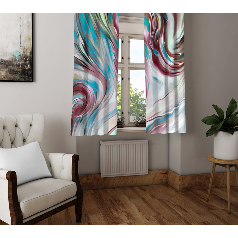 Paire de rideaux semi-transparents en polyester Danieliz, L 20 po x L 52 po