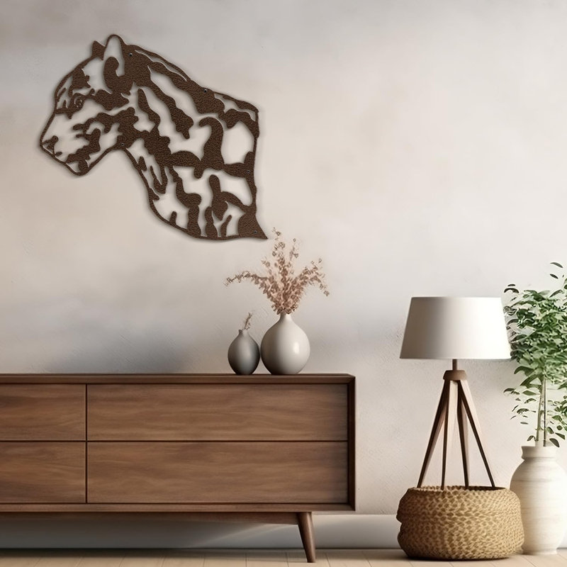 Wall Decor Metal, 24" H x 36" W x 0.05" D, Bronze