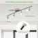 Modern 4-Light Track Lighting Kit, Flush Mount Wall/Ceiling Spot Lights Fixture, LED Track Light With Chrome Flexibly Rotatable Light Head