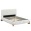 Elegant Boucle Bed, une pièce maîtresse de chambre à coucher luxueuse et confortable, pleine grandeur, blanc-2087002722